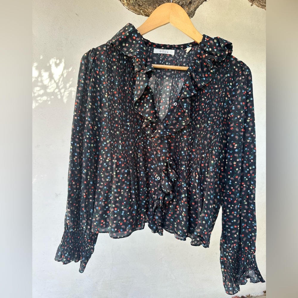 Doen Hardy Top - Night Songbird Paisley - XS
